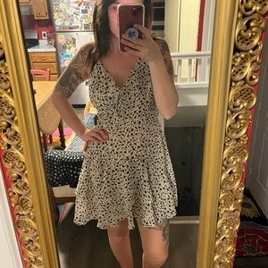 PREPPY BLACK AND WHITE POLKA DOT ROMPER